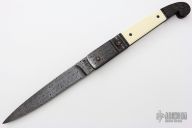 Lockback Auto with Damascus and Ivory