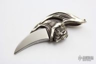 Wolf Titanium/Silver pendant