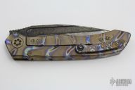 Damascus and Flamed Titanium ANAX #017