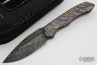 Damascus and Flamed Titanium ANAX #011