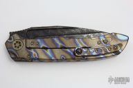 Damascus and Flamed Titanium ANAX #011