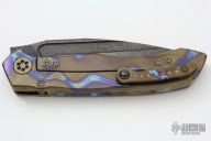 Damascus and Flamed Titanium ANAX #019