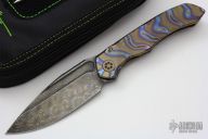 Damascus and Flamed Titanium ANAX #016