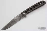 "T" Framelock Flipper - Damascus