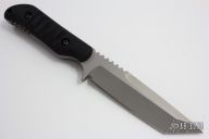 Tanto Fixed Blade with Lifter's Leather Sheath