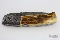 Damascus & Mammoth Ivory D/A Lockback #9934