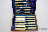 Ivory Handle Knife & Fork Set