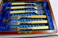 Ivory Handle Knife & Fork Set