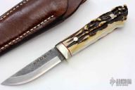 Sheath Knife - Stag Handle by Moriya