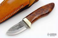Mini Sheath Knife - Ironwood Burl Handle by Moriya