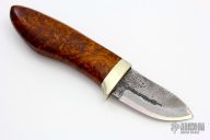 Mini Sheath Knife - Ironwood Burl Handle by Moriya