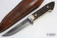 Sheath Knife - Stag Handle by Moriya