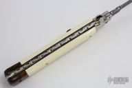 Damascus and Ivory Swivel Bolster