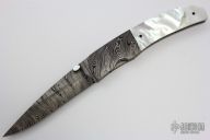 Damascus and Pearl Linerlock