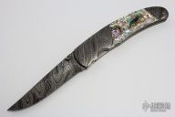 Damascus and Abalone Linerlock