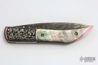 Engraved Damascus Linerlock