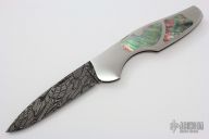 Damascus and Black Lip Lockback