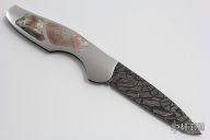 Damascus and Black Lip Lockback