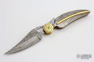 Damascus Feather Friction Folder