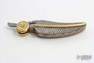 Damascus Feather Friction Folder