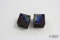 Flamed Titanium Dice (Pair) "UNDEAD DICE"