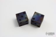 Flamed Titanium Dice (Pair) "UNDEAD DICE"