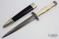 Damascus and Ivory Dagger