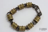 Titanium and Bronze Barrel Bracelet