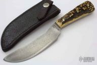 Damascus Green River Utility Knife