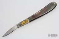Gold Engraved Pin Knife