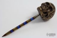 Heat Colored Ti Skull Spike