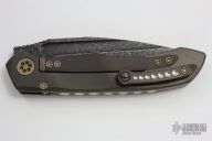 ANAX - Blued Ball Bearing Damascus and Bronzed Hardware