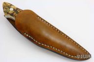 Sheath Knife - Mammoth Ivory Handle by Moriya