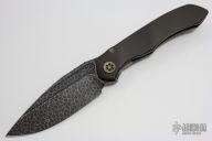 ANAX - Blued Ball Bearing Damascus and Bronzed Hardware