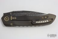 ANAX - Blued Ball Bearing Damascus and Bronzed Hardware