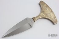 Push Dagger - Engraved Sterling Silver