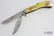 TB110 Saddlehorn - Burnt White Jigged Bone