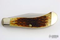 TB110 Saddlehorn - Antique Jigged Bone