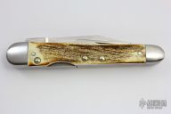 TB2005 Lockback Whittler Yearly Case/Bose Knife in Burnt Stag