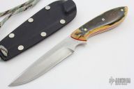 Damascus & Mammoth Ivory Neck Knife