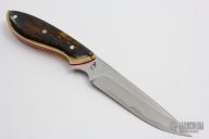 Damascus & Mammoth Ivory Neck Knife