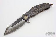 Matrix San-Mai Damascus and Flamed Hardware #033