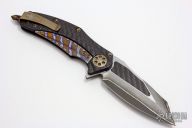 Matrix San-Mai Damascus and Flamed Hardware #033