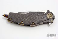 Matrix San-Mai Damascus and Flamed Hardware #033