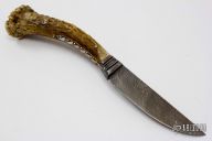Damascus and Carved Stag Hunter