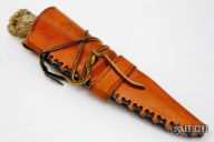 Damascus and Carved Stag Hunter