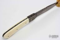 Damascus and Ivory Fixed blade
