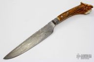 Damascus and Carved Stag Hunter