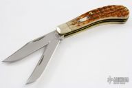 TB62110 Tony Bose Saddlehorn - Antique Jigged Bone