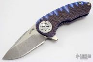 F3 Flipper - Compact, Anodized/Contoured Scales Ti Backspacer